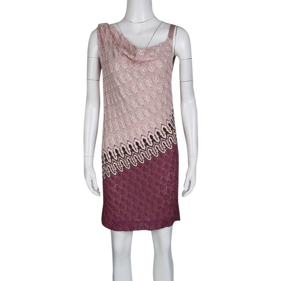 Missoni Multicolor Patterned Knit Draped Sleeveless Dress M - Picture 2 of 4